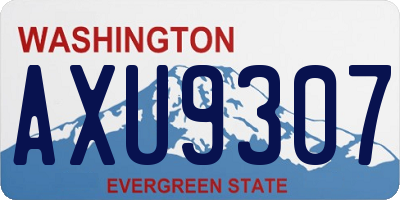 WA license plate AXU9307