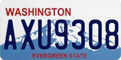 WA license plate AXU9308