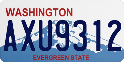WA license plate AXU9312