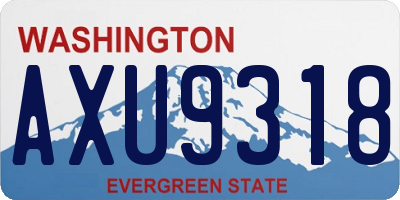 WA license plate AXU9318