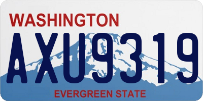 WA license plate AXU9319