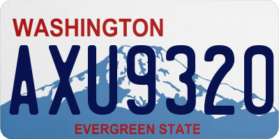 WA license plate AXU9320