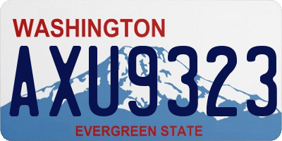WA license plate AXU9323