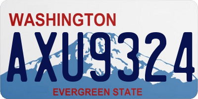 WA license plate AXU9324