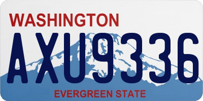 WA license plate AXU9336