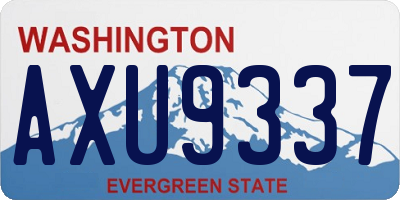 WA license plate AXU9337