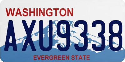 WA license plate AXU9338