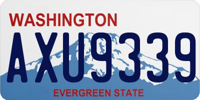 WA license plate AXU9339