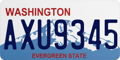 WA license plate AXU9345