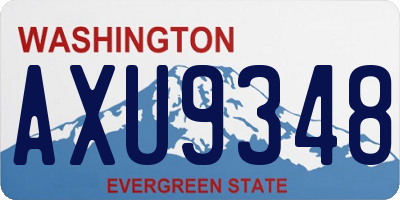 WA license plate AXU9348