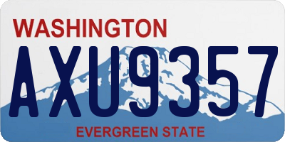 WA license plate AXU9357