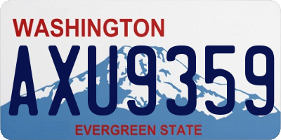 WA license plate AXU9359