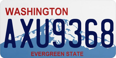 WA license plate AXU9368