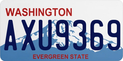 WA license plate AXU9369