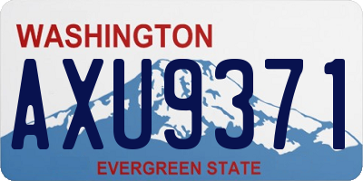 WA license plate AXU9371