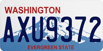 WA license plate AXU9372