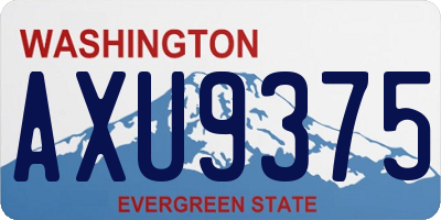 WA license plate AXU9375