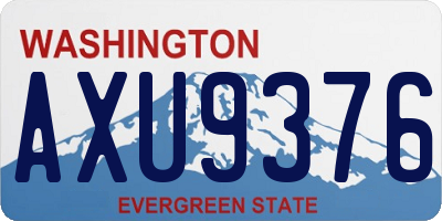 WA license plate AXU9376