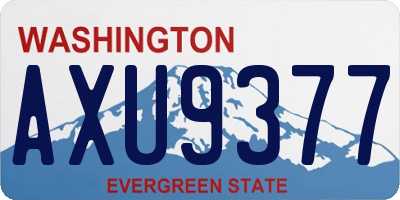WA license plate AXU9377