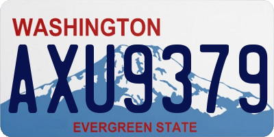 WA license plate AXU9379