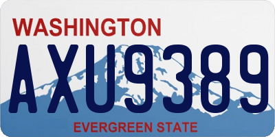 WA license plate AXU9389