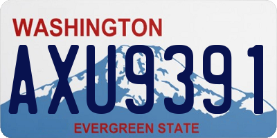 WA license plate AXU9391