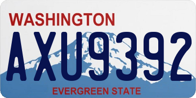 WA license plate AXU9392