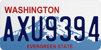 WA license plate AXU9394
