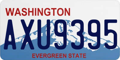 WA license plate AXU9395
