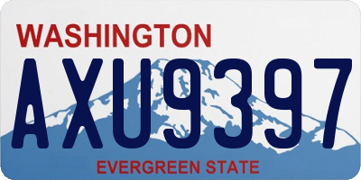 WA license plate AXU9397