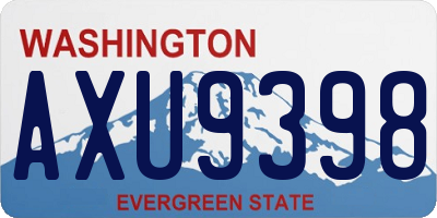WA license plate AXU9398