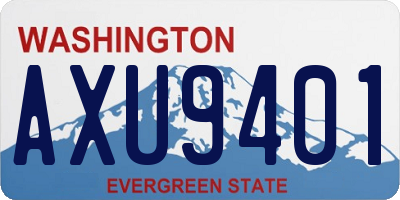 WA license plate AXU9401