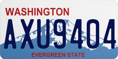 WA license plate AXU9404