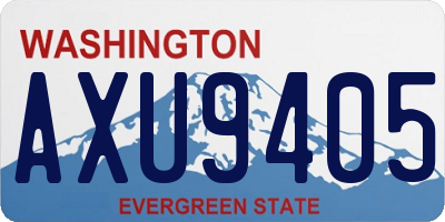 WA license plate AXU9405
