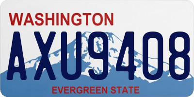 WA license plate AXU9408