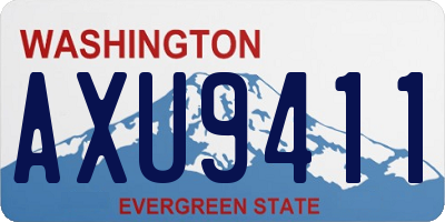 WA license plate AXU9411