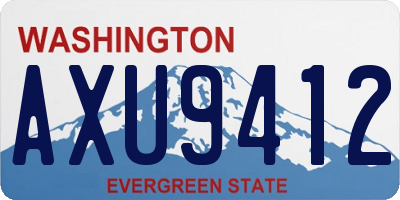 WA license plate AXU9412