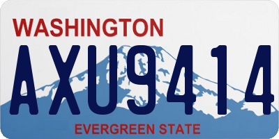 WA license plate AXU9414