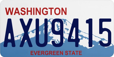 WA license plate AXU9415