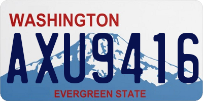 WA license plate AXU9416