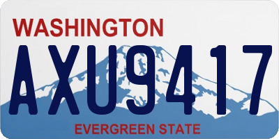 WA license plate AXU9417