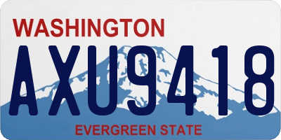 WA license plate AXU9418