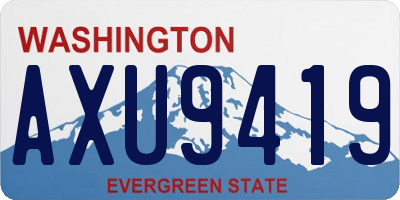WA license plate AXU9419