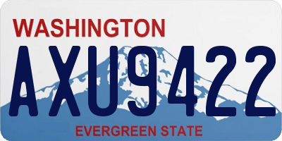 WA license plate AXU9422