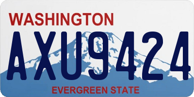 WA license plate AXU9424