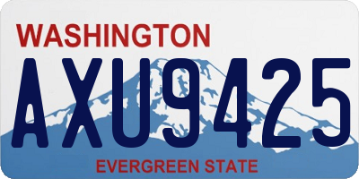 WA license plate AXU9425
