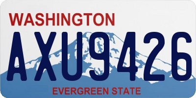 WA license plate AXU9426