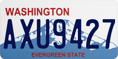 WA license plate AXU9427
