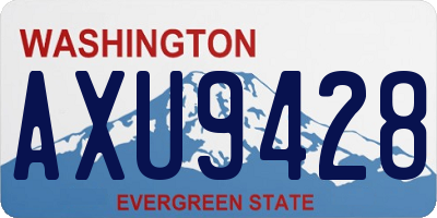 WA license plate AXU9428