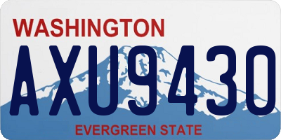 WA license plate AXU9430